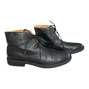 Born Black Leather Ankle Boots Lace-Up Men’s 11.5M